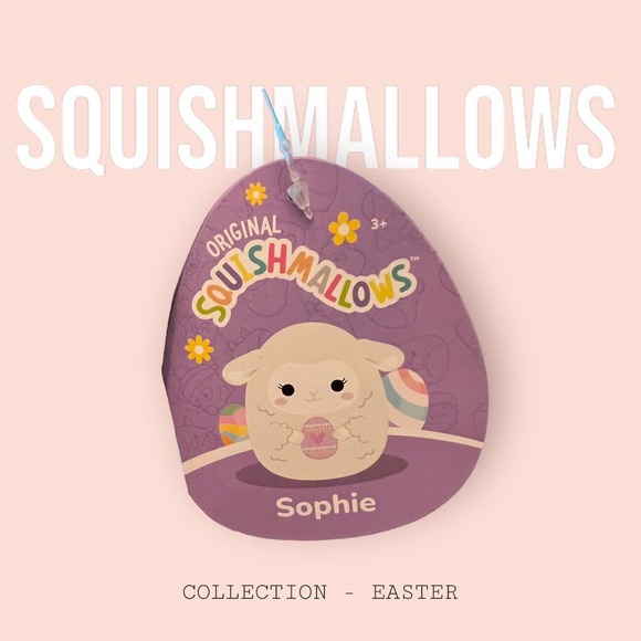 Squishmallows 11” Sophie The Gray Lamb - Plush Toy Easter Egg - Picture 3 of 4